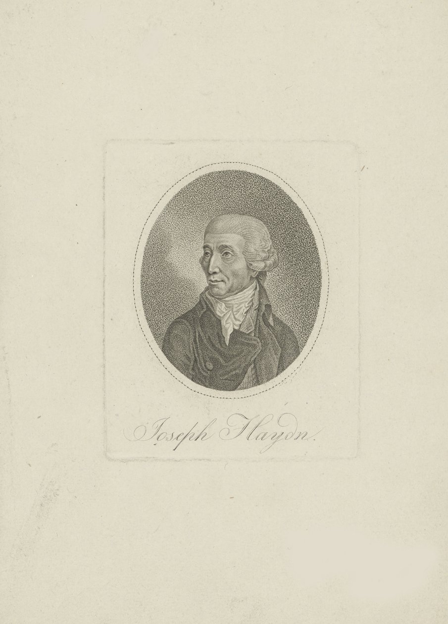 作曲家约瑟夫·海顿（Joseph Haydn）的肖像1732-1809，1800年代。 作者 不明