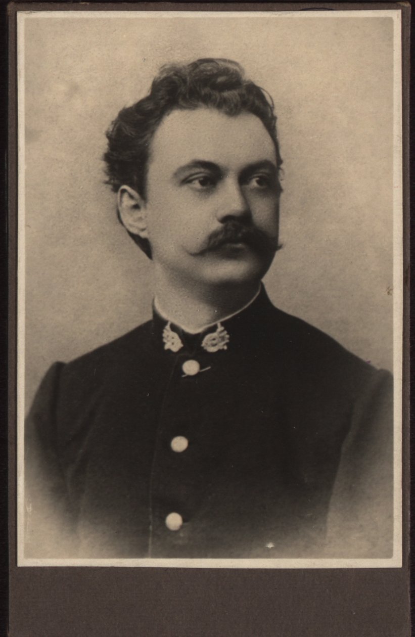 作曲家Karel Sebor Schebor 1843-1903的肖像，约1870年。 作者 不明