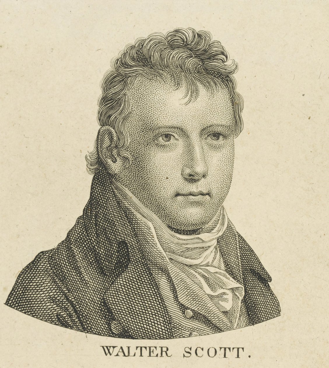 历史小说家和诗人沃尔特·斯科特爵士的肖像1771-1832，c。 1800。 作者 不明