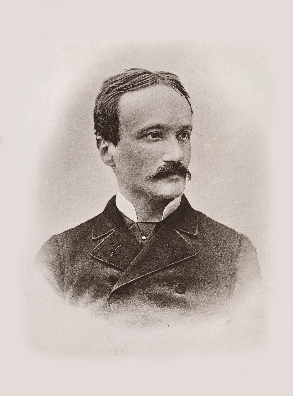 剧作家和作曲家Arrigo Boito 1842-1918年的肖像，1884年。 作者 不明