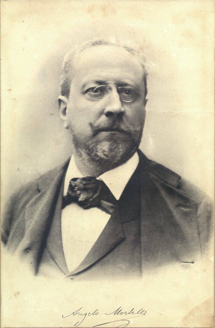 画家Angelo Morbelli 1853-1919的肖像，约1900年。 作者 不明