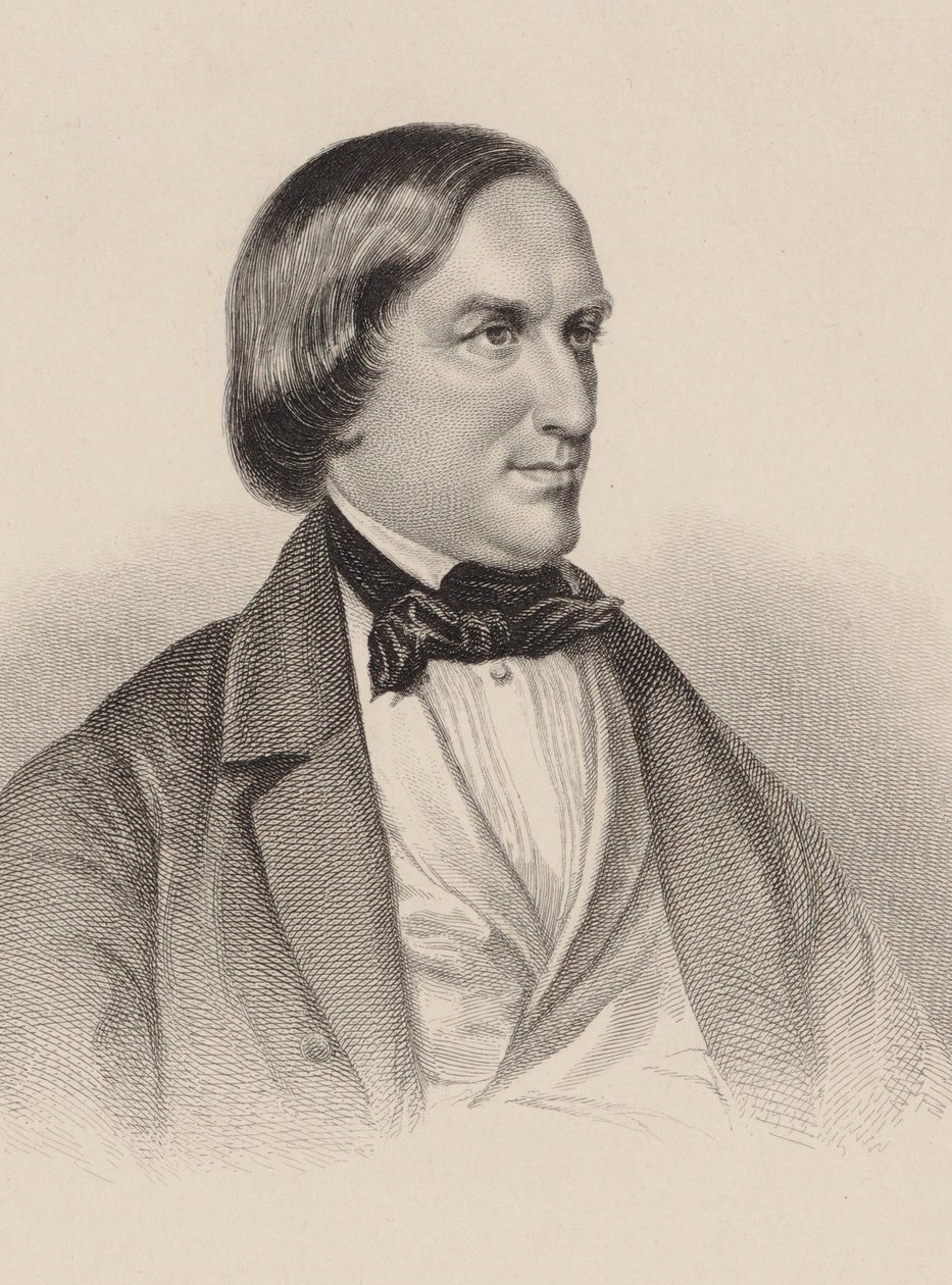 钢琴家和作曲家卡尔·奥古斯特·克雷布斯（Karl August Krebs）1804-1880年的肖像。 作者 不明