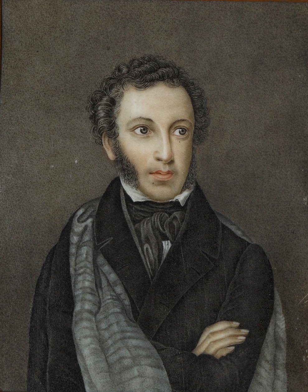 诗人亚历山大·谢尔盖耶维奇·普希金的肖像（1799-1837），19世纪第一季度。 作者 不明