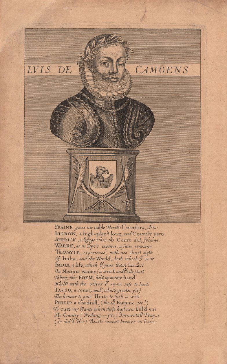 诗人路易斯·瓦兹·德·卡梅斯的肖像c.1524-1580，1655。 作者 不明