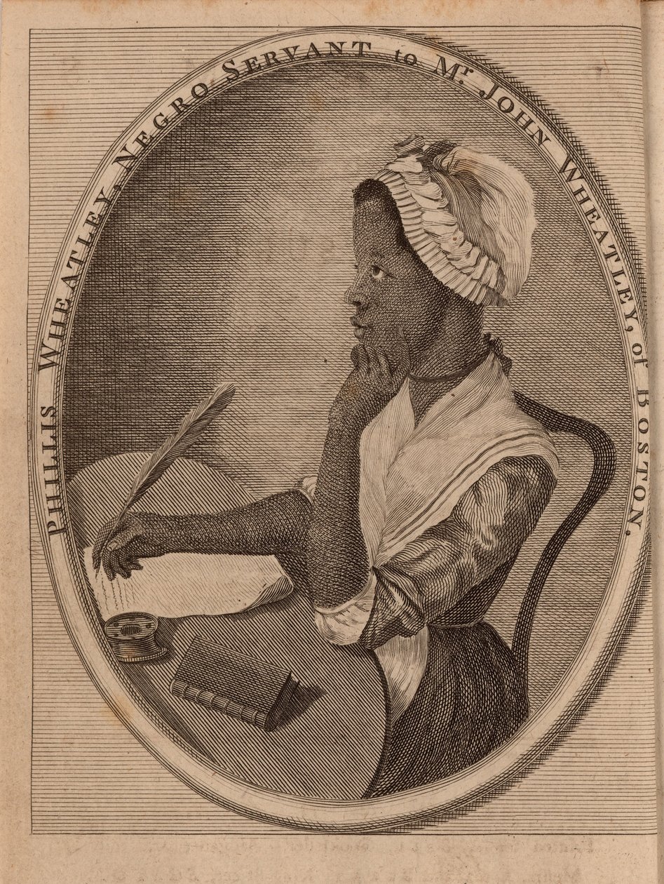 诗人菲利斯·惠特利（Phillis Wheatley）的画像，约1753年至1784年，1773年。 作者 不明