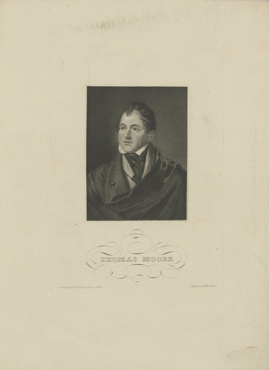 诗人托马斯·摩尔（Thomas Moore）的画像，1779-1852年，1830年代。 作者 不明