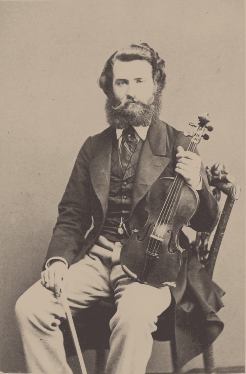 小提琴家和作曲家阿尔弗雷德·福尔摩斯（Alfred Holmes 1837-1876）的肖像。 作者 不明
