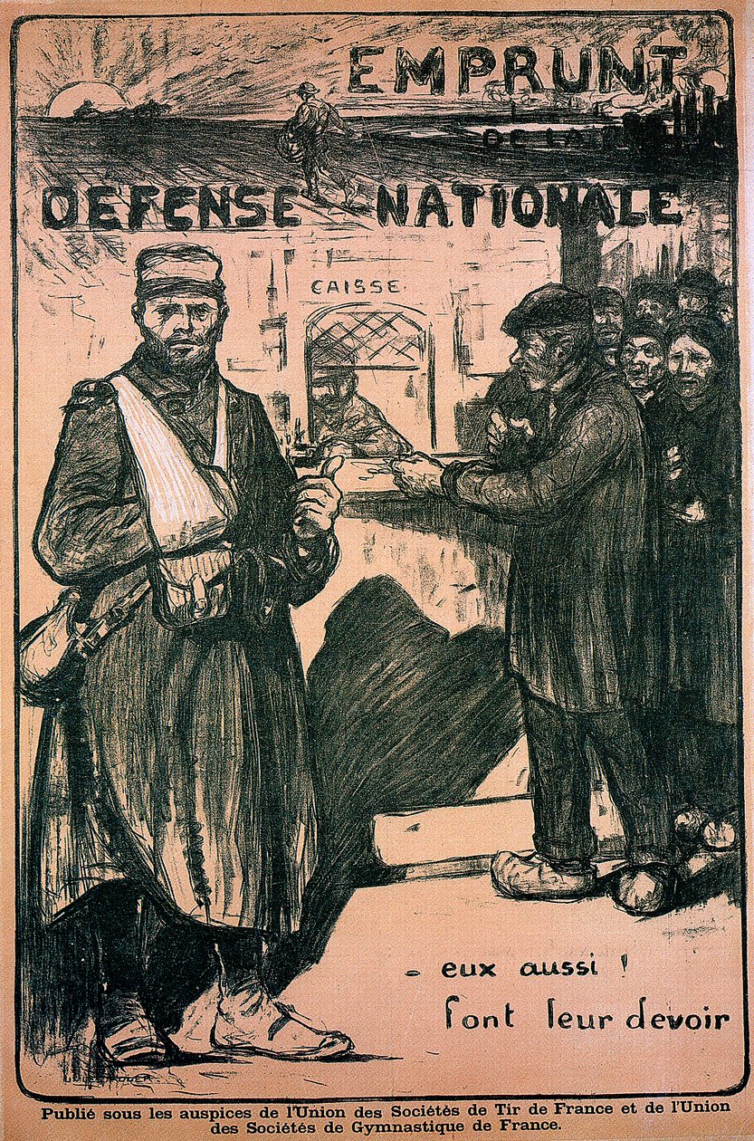 第一次世界大战，法国，1914-1918年，向战争努力致敬的海报 作者 不明