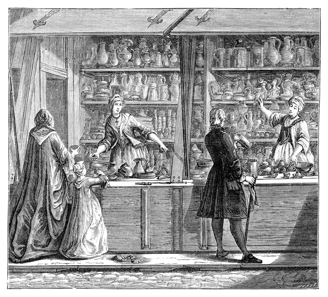 陶瓷店，1885年 作者 不明