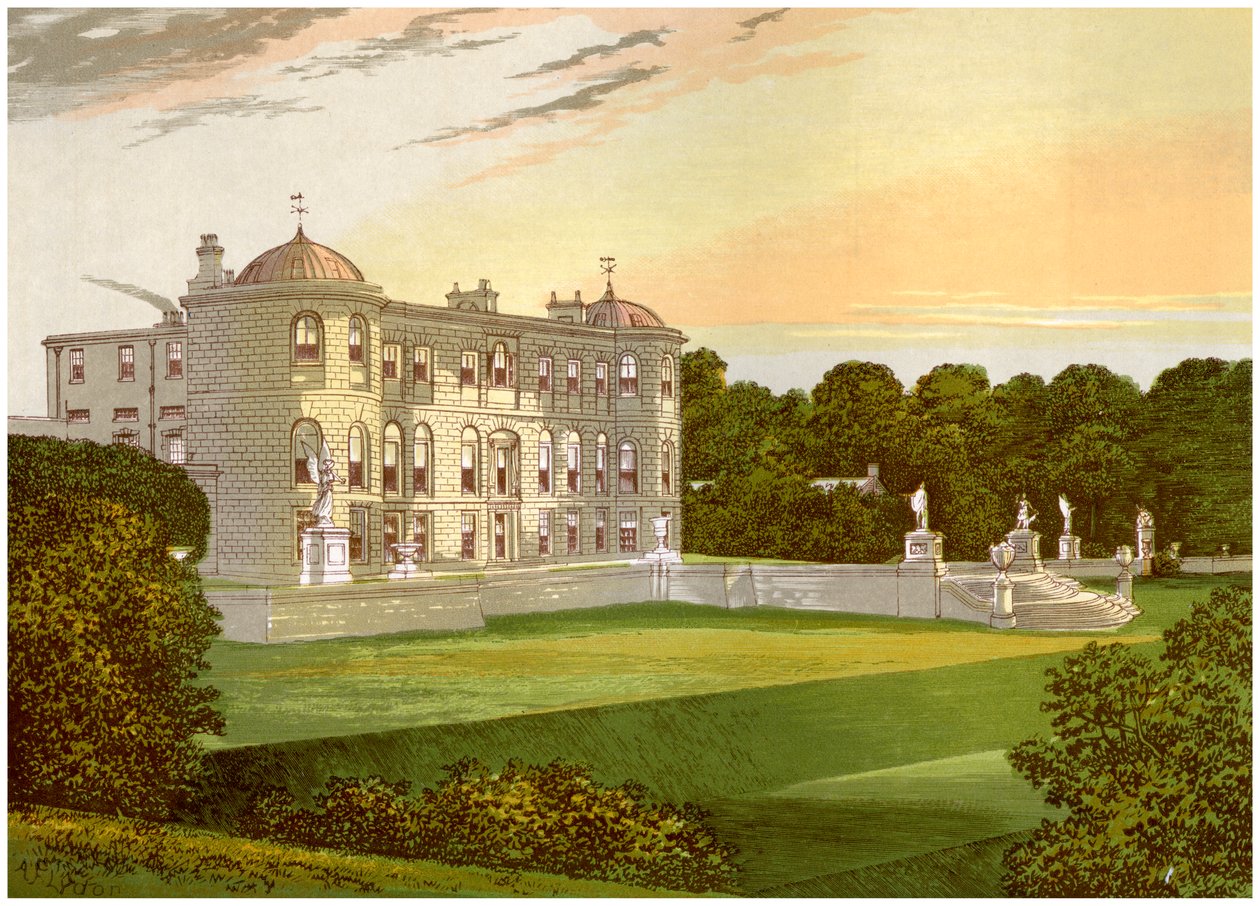 爱尔兰威克洛郡Powerscourt，Viscount Powerscourt的住所，c1880 作者 不明