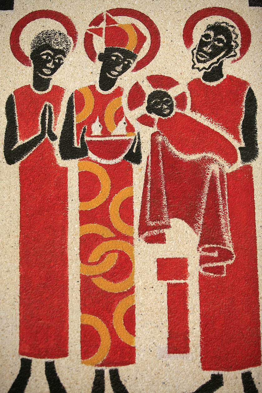 Presentation de Jesus au temple The Keur Moussa abbey church fresco was designed and painted in 1963 by Dom Georges Saget , Keur Moussa, Senegal 作者 不明
