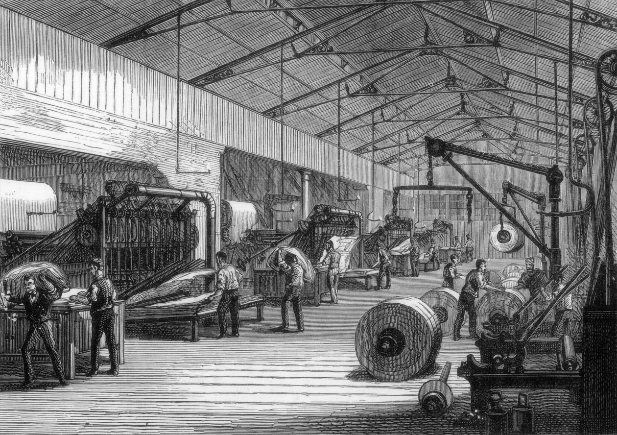 新闻室，每日电讯报办公室，伦敦舰队街，1882年 作者 不明