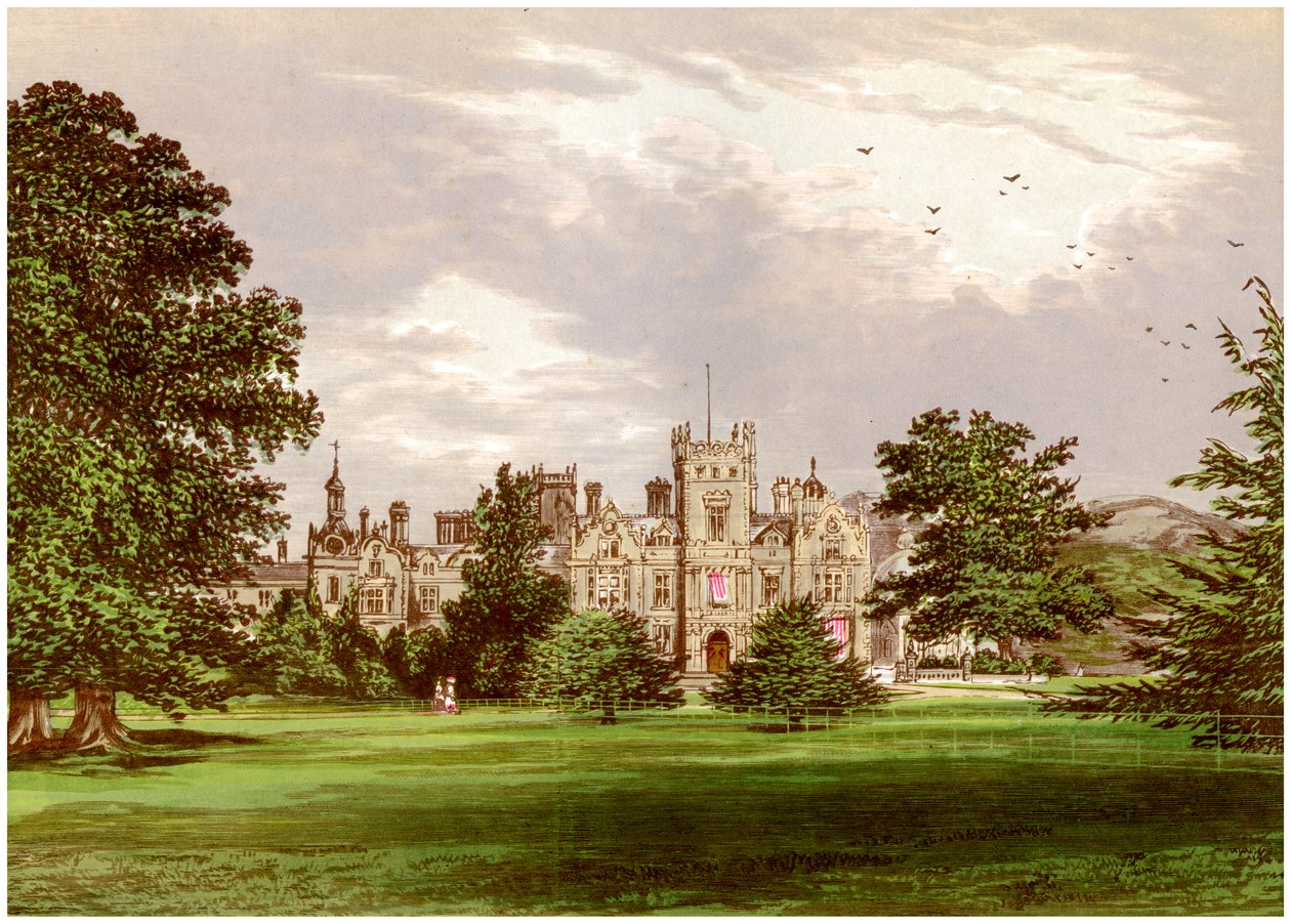 肯特郡普雷斯顿大厅（Preston Hall），肯特（Brasssey family）的住所，c1880 作者 不明