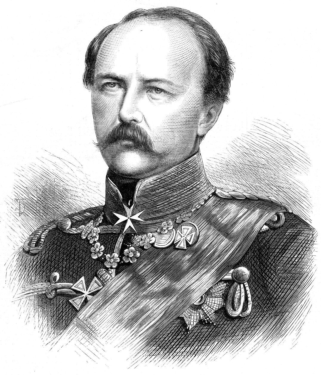 普鲁士的弗雷德里克·查尔斯·尼古拉斯亲王1828-1885，1870年 作者 不明