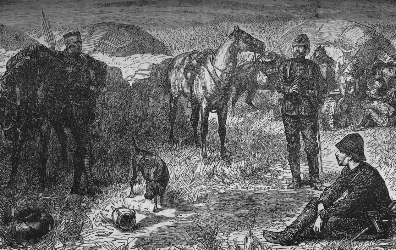 路易斯·路易·拿破仑亲王和祖鲁人惊喜聚会，c1880 作者 不明