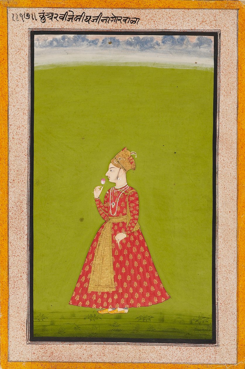 Nagaur的Vijai Singh王子，Bakhat Singh的儿子，1745年 作者 不明