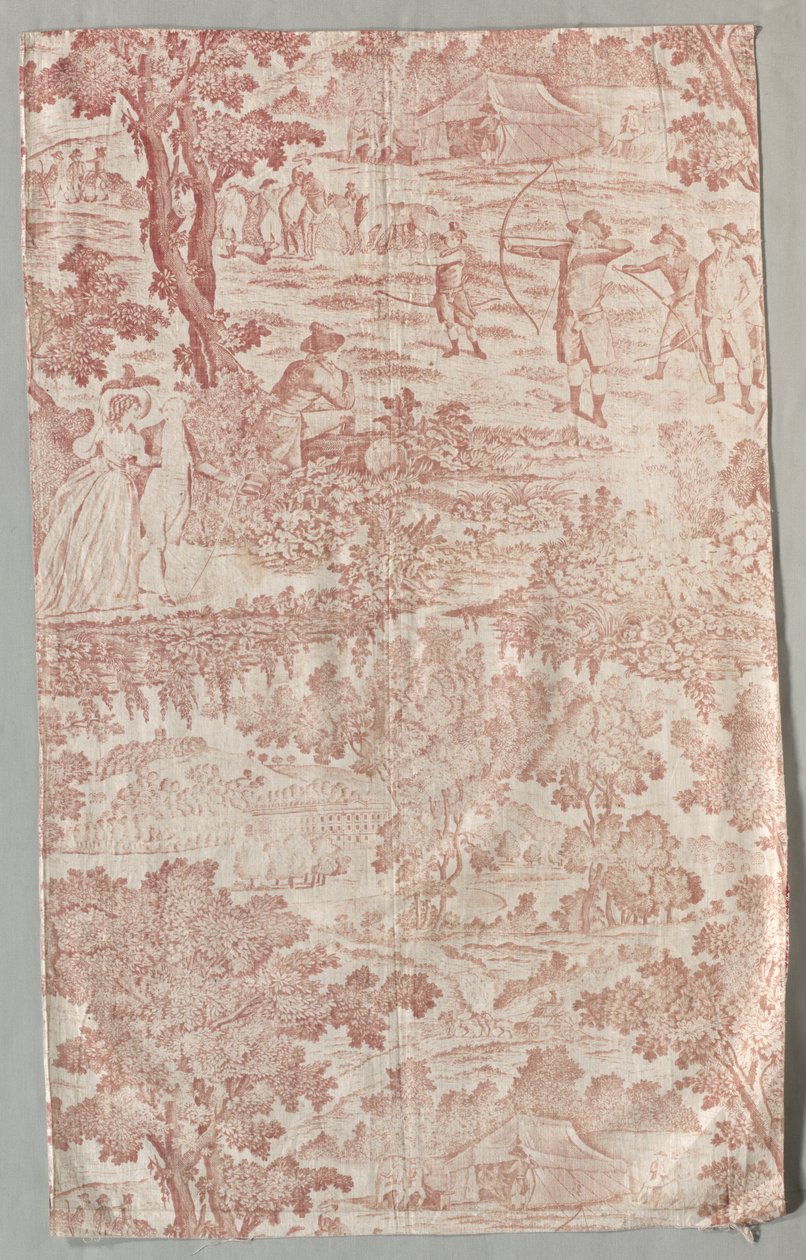 印花棉布c。 1790年。 作者 不明