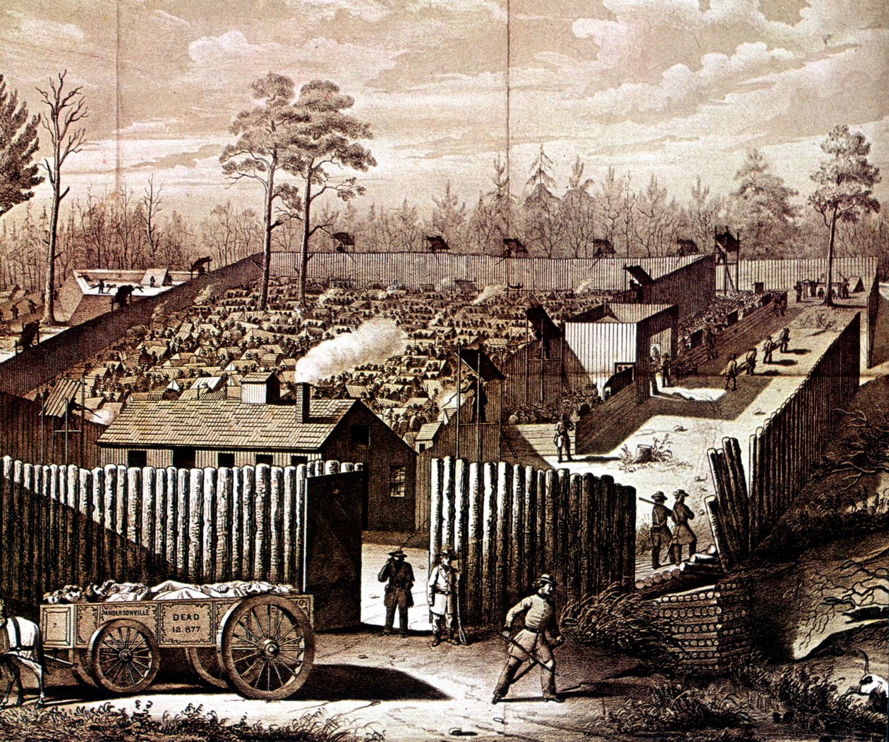 1861-1865年美国内战，佐治亚州安德森维尔的监狱栅栏 作者 不明