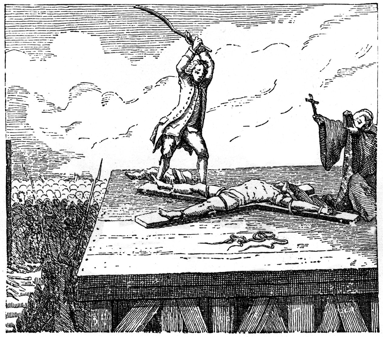 囚犯遭受酷刑，1885年 作者 不明