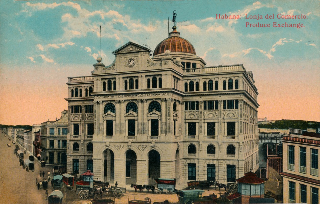 农产品交易所，古巴哈瓦那，约1916年 作者 不明