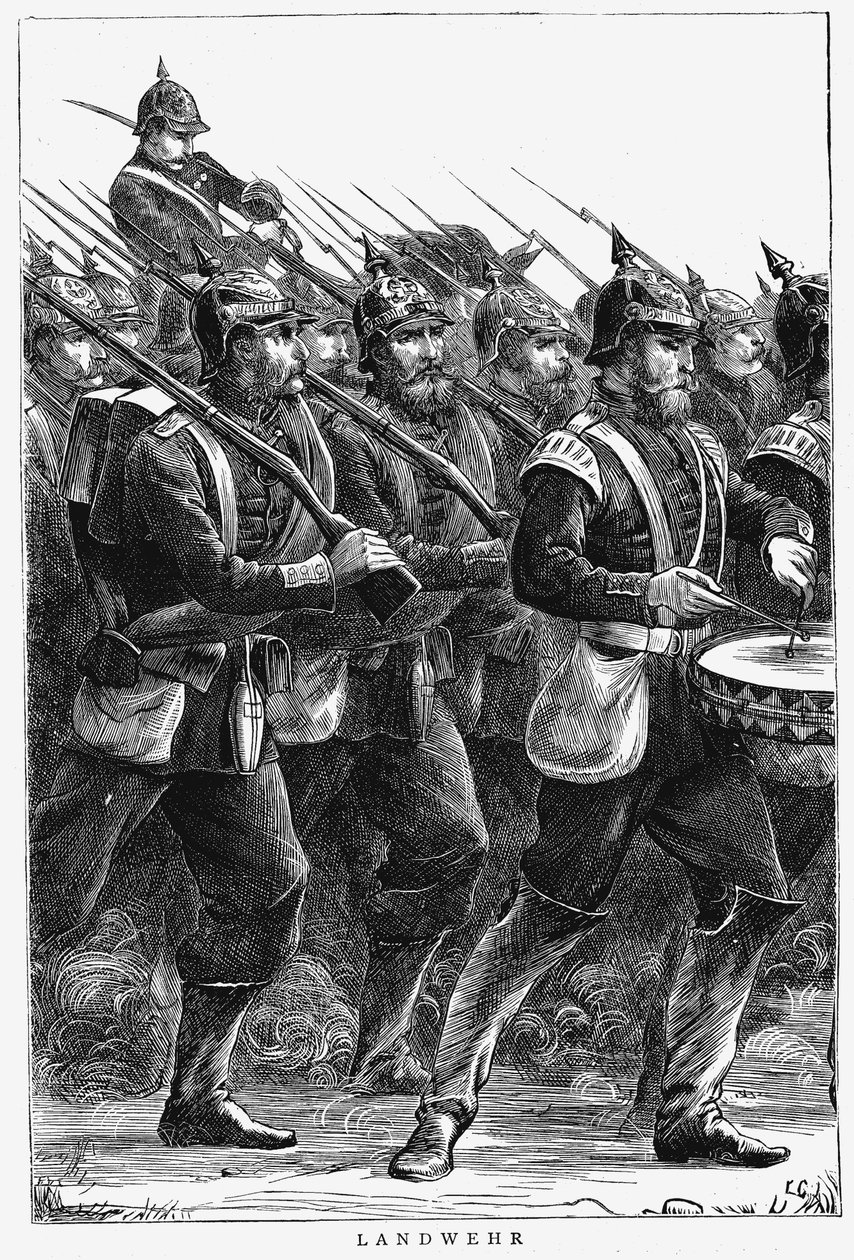 1870年9月的法普战争中的普鲁士士兵 作者 不明