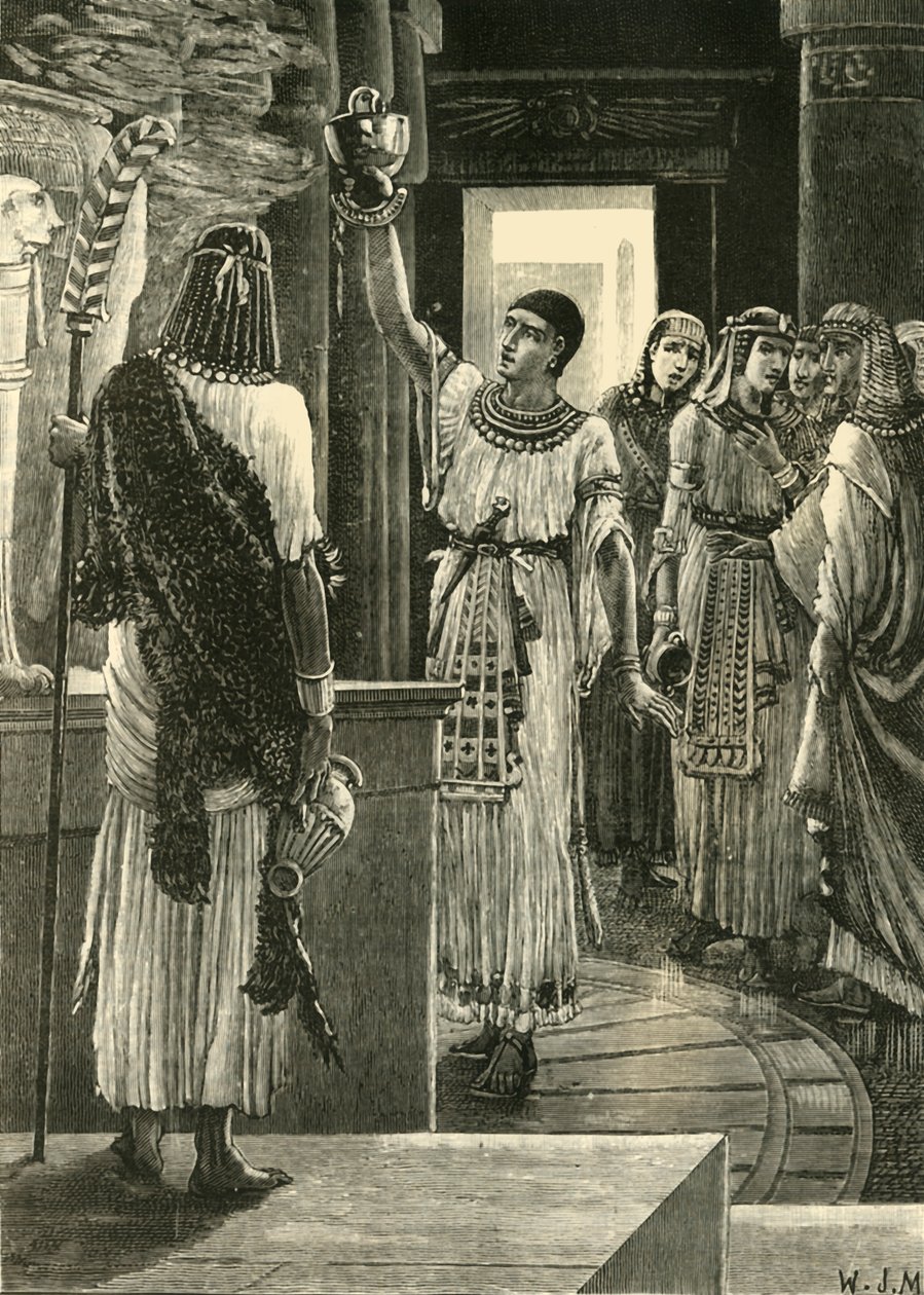 Psammetichus和青铜头盔，1890年。 作者 不明