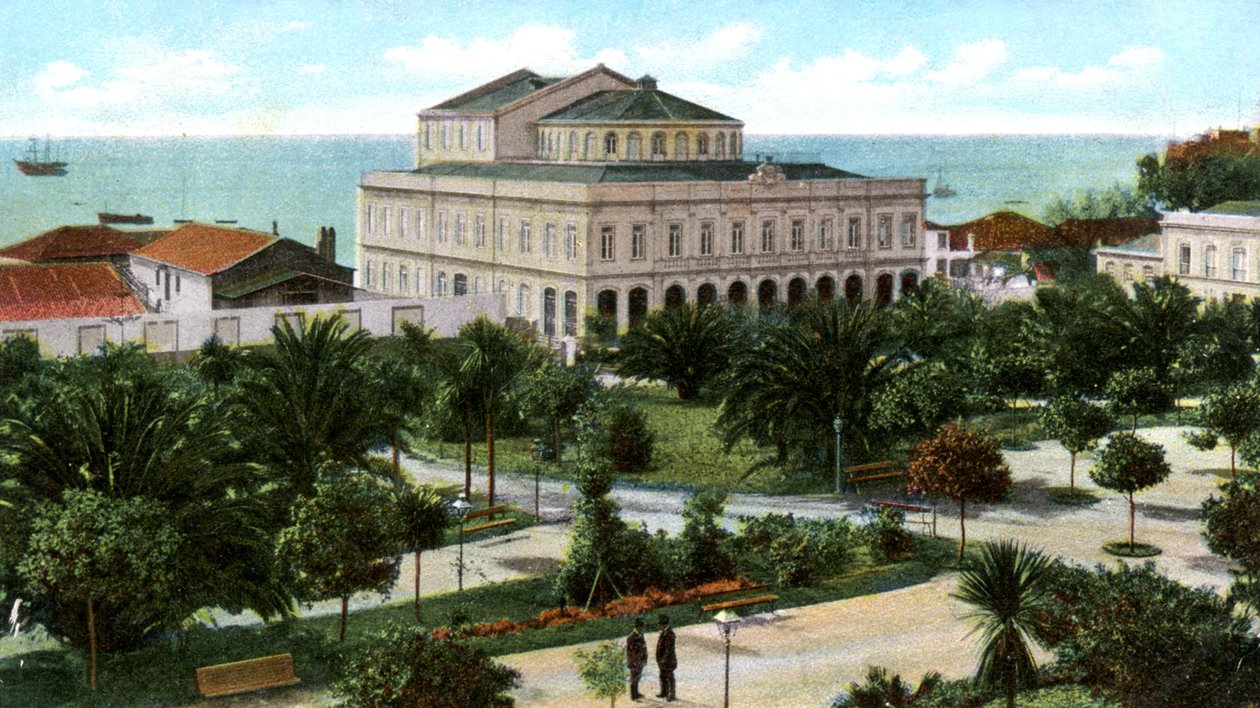 公共花园和剧院，马德拉，1905年 作者 不明