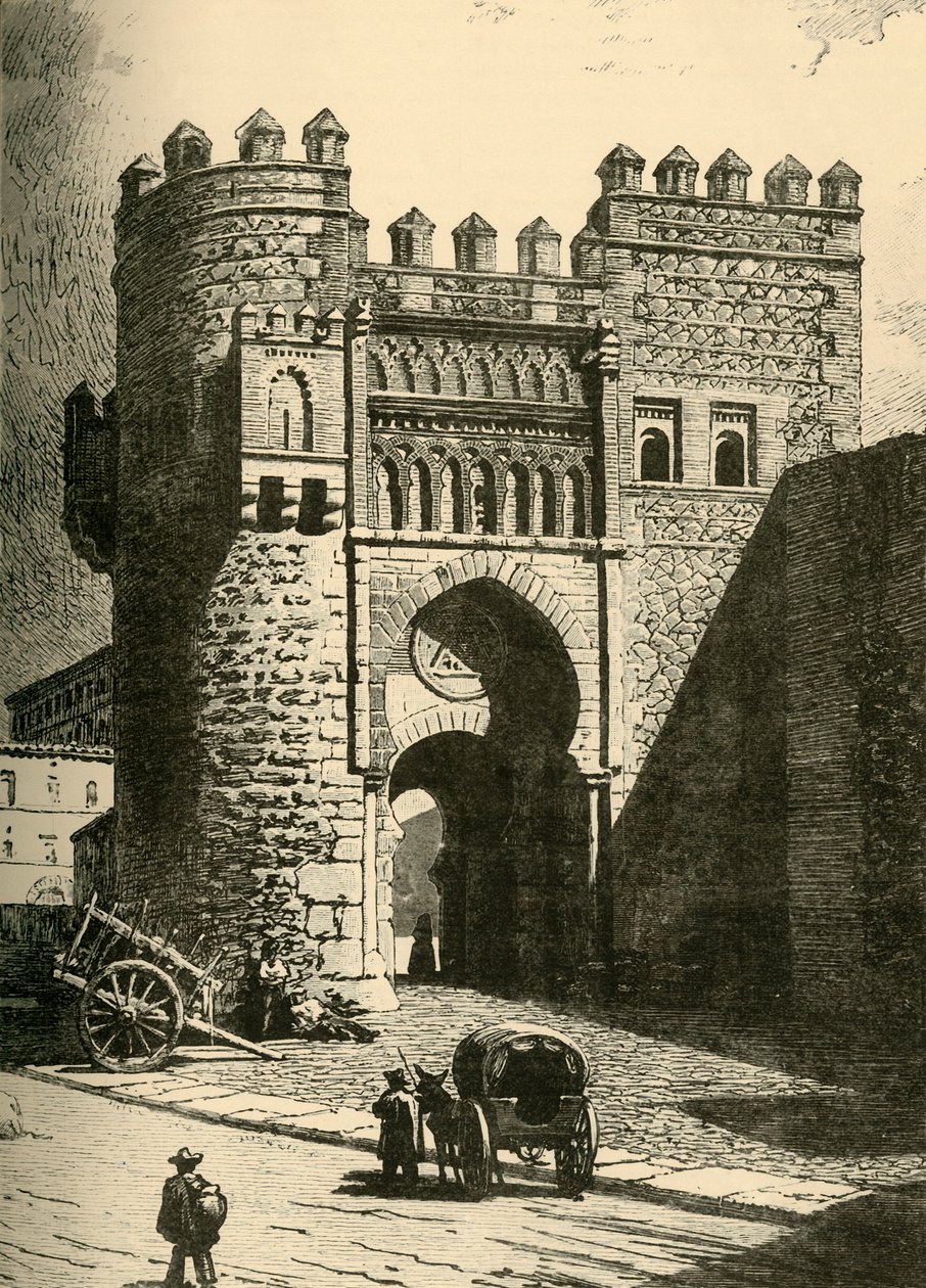 太阳门广场（Puerta Del Sol），托莱多，1890年。 作者 不明