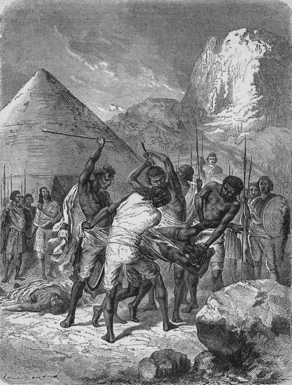 阿比西尼亚俘虏的刑罚，c1880 作者 不明