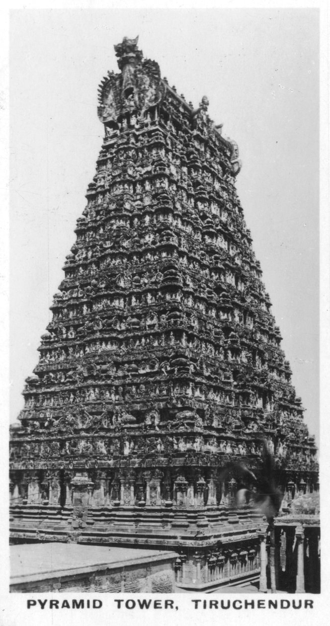 金字塔塔，Tiruchendur，泰米尔纳德邦，印度，c1925 作者 不明