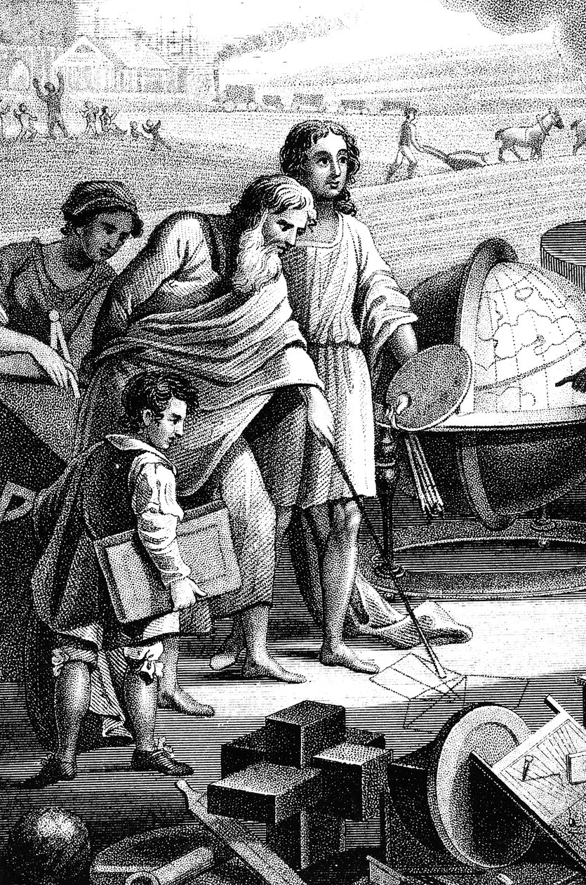 毕达哥拉斯（Pythagoras），古希腊数学家和哲学家，公元前6世纪（1833年） 作者 不明