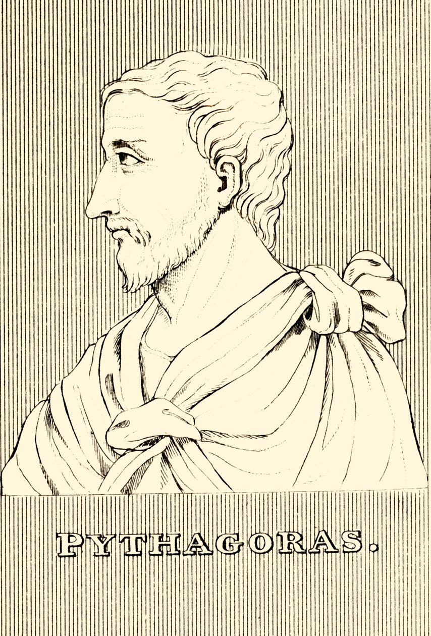 毕达哥拉斯（Pythagoras），公元前c570-c495，1830年。 作者 不明
