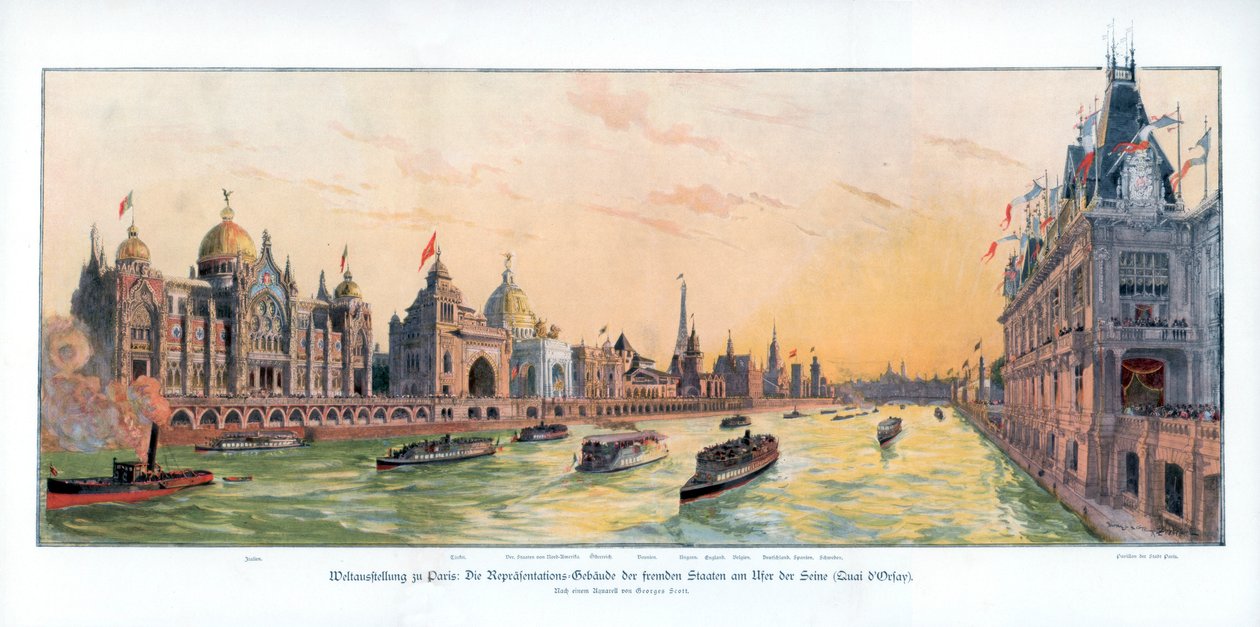 Quai dOrsay，巴黎世界展览，1889年，1900年 作者 不明