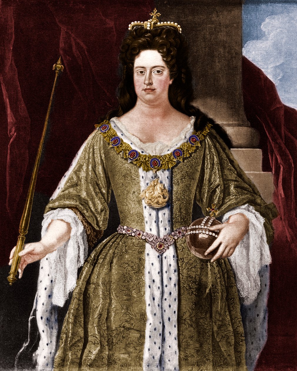 安妮女王（Queen Anne），c1702 1906年。 作者 不明