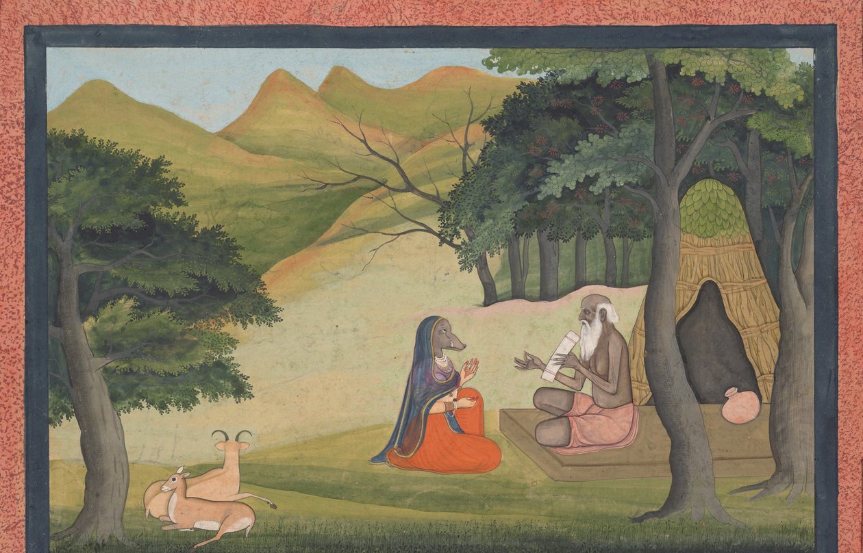 霍拉德维女王（Choradevi）女王，隐士圣人安格拉斯（...） 1790年。 作者 不明