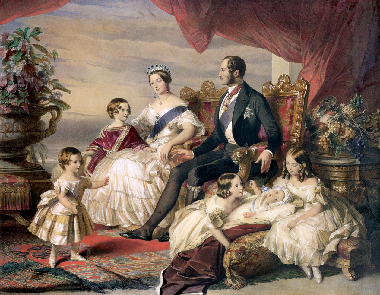 维多利亚女王和阿尔伯特王子与他们的五个孩子》，1846年 作者 不明