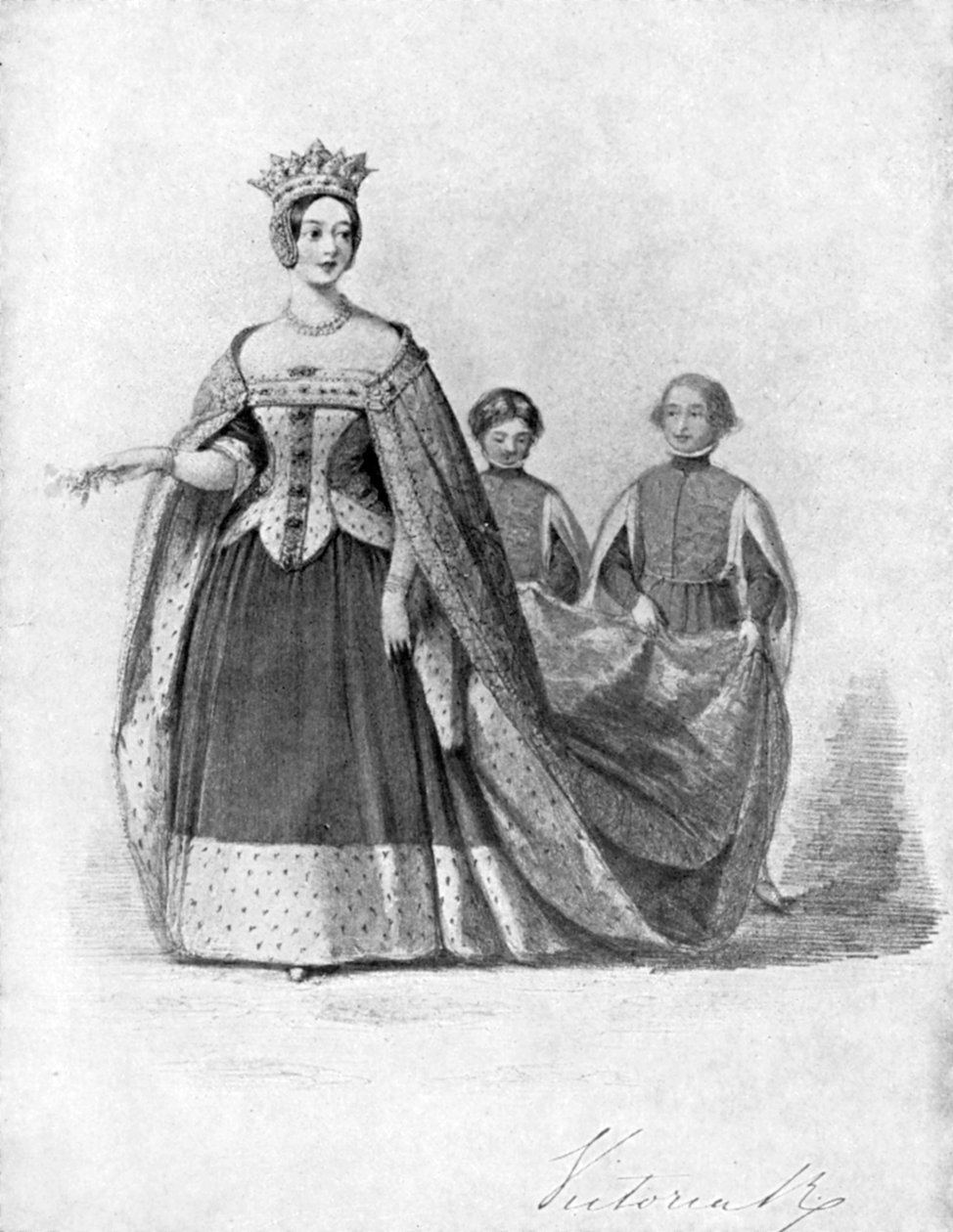 维多利亚女王（Queen Victoria），菲利普（Queen Philippa）女王在白金汉宫（Plantagenet）舞会上的舞步，1901年代，白金汉宫，1901年 作者 不明