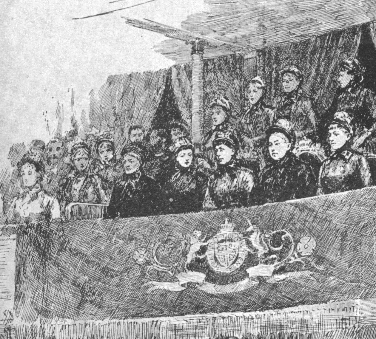 维多利亚女王（Queen Victoria）在1886年艾伯特音乐厅（... 作者 不明