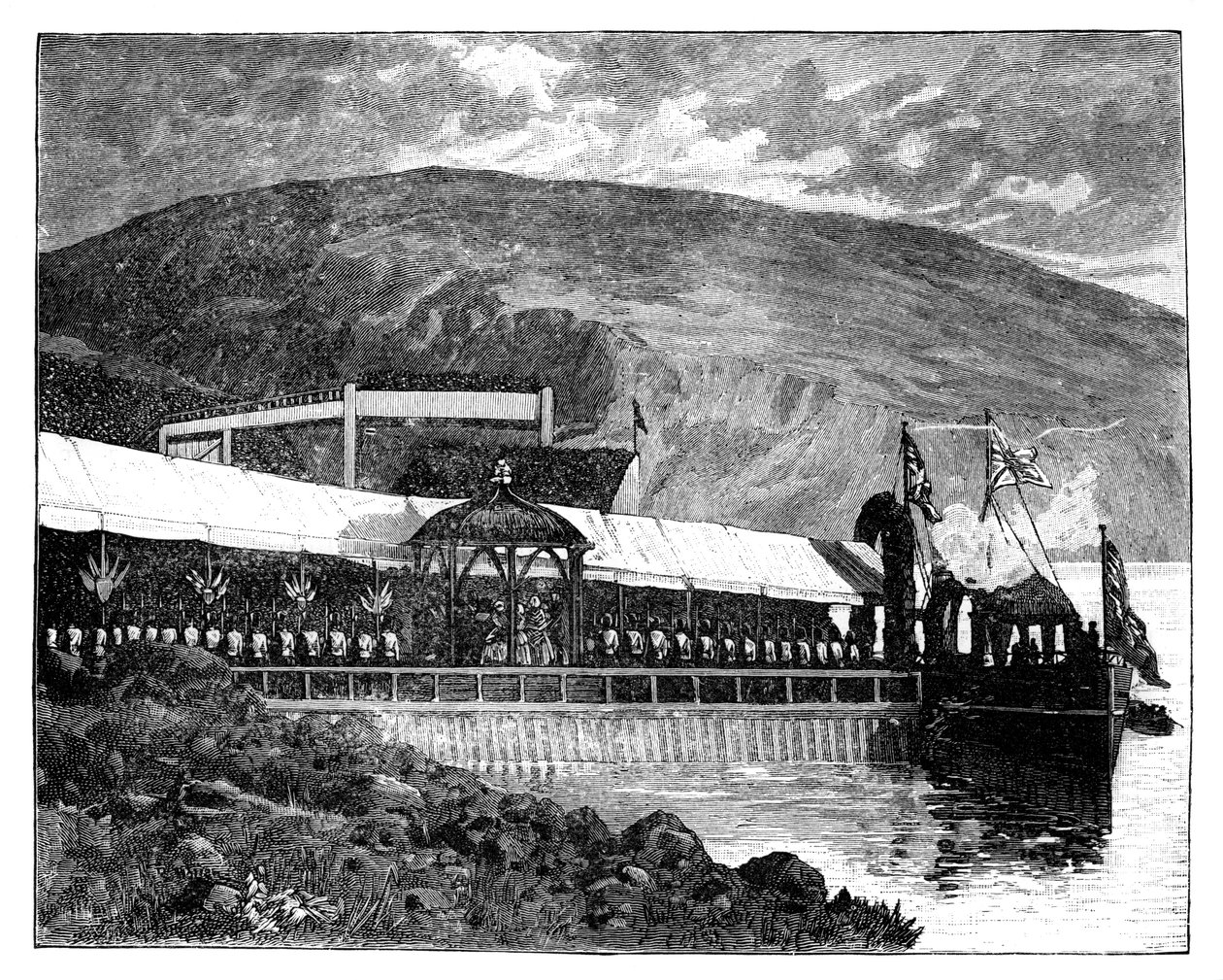 1859年，维多利亚女王在苏格兰卡特琳湖开设格拉斯哥水厂 作者 不明