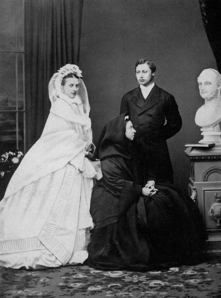维多利亚女王与威尔士亲王结婚，1863年，1964年 作者 不明