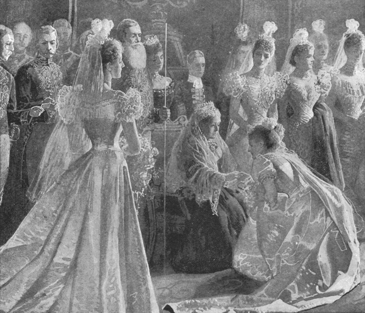 维多利亚女王钻石周年纪念日：1897年5月11日在白金汉宫的客厅，1901年。 作者 不明