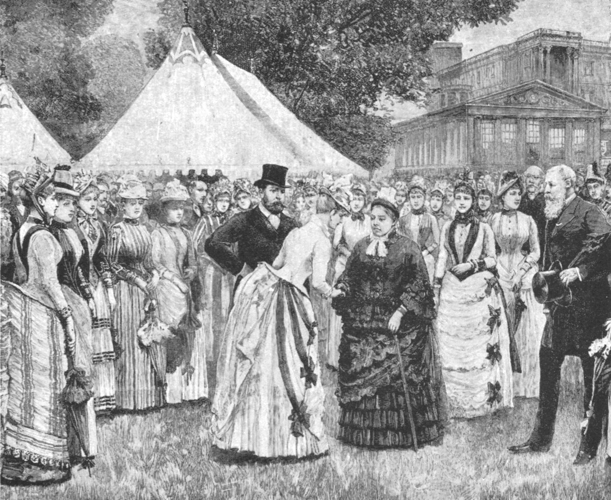 1887年6月29日，在白金汉宫举行的维多利亚女王周年纪念花园聚会，1901年。 作者 不明