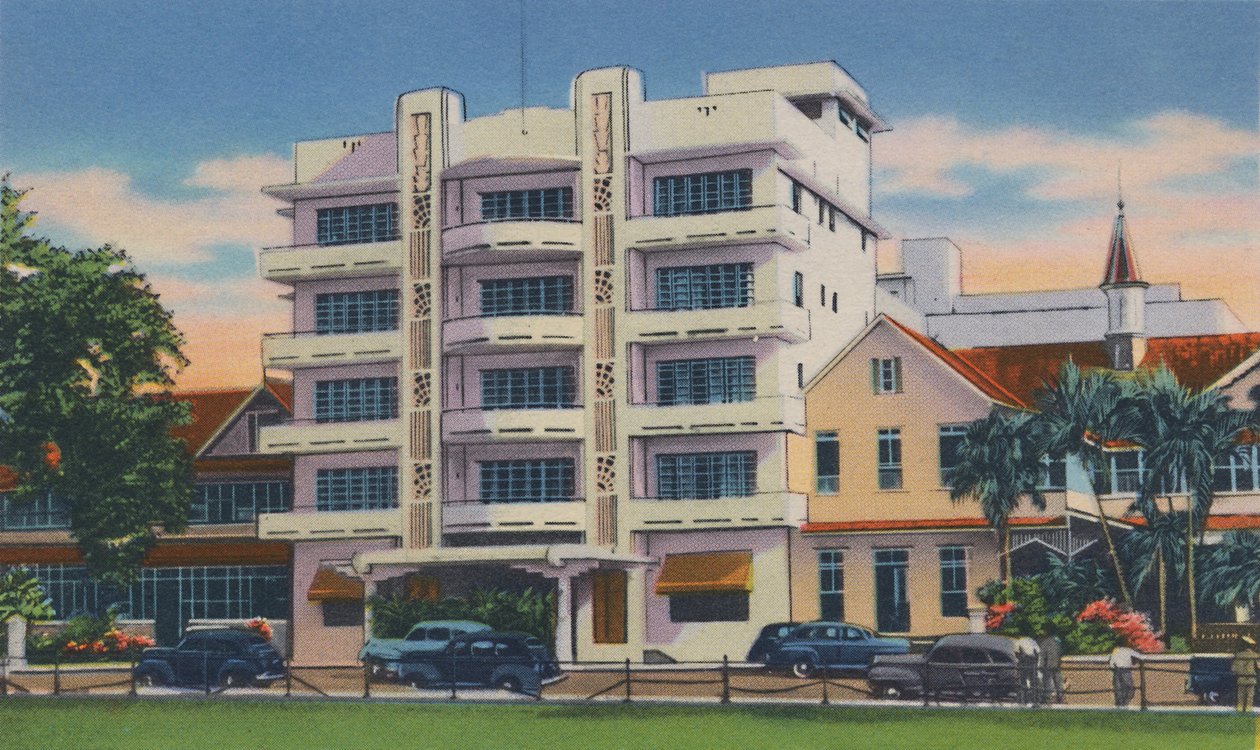 皇后公园酒店，西班牙港，特立尼达，BWI，c1940s。，c1940s。 作者 不明