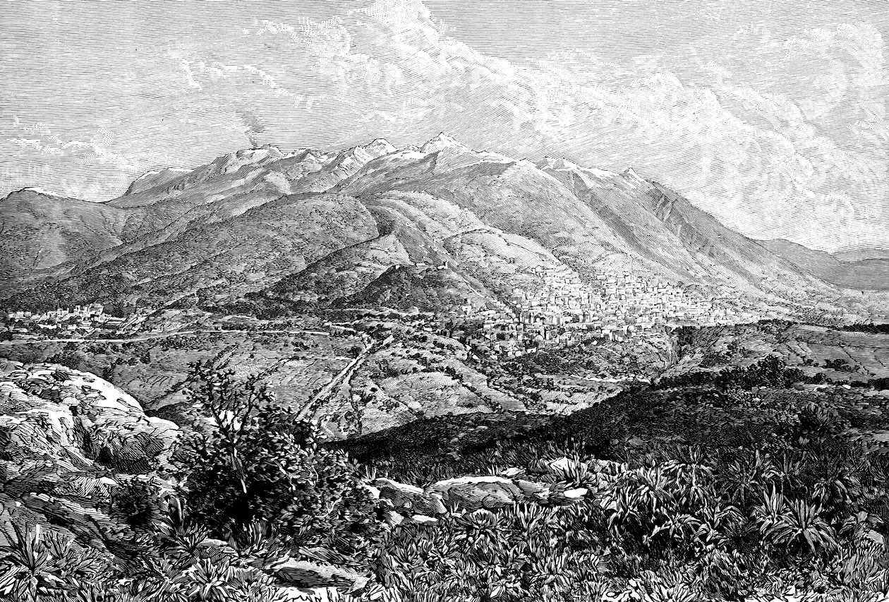 基多和皮钦查山，厄瓜多尔，1895年 作者 不明