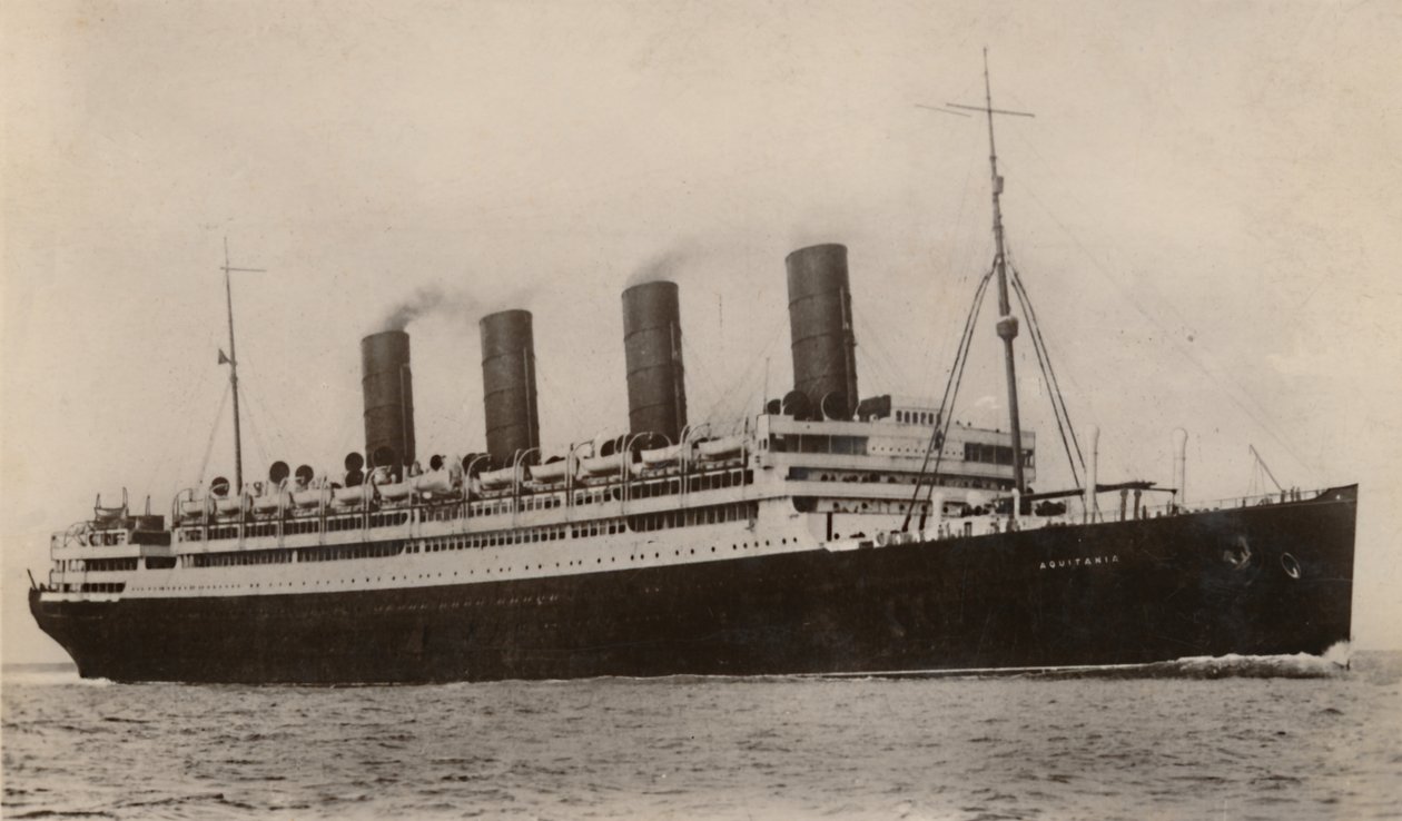 RMS Aquitania，约于1930年。 作者 不明