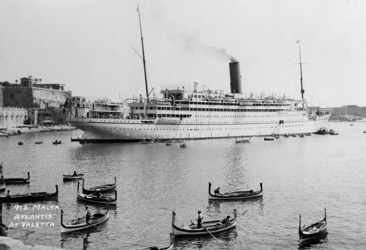 RMS Atlantis，瓦莱塔，马耳他，c1929-c1939 作者 不明