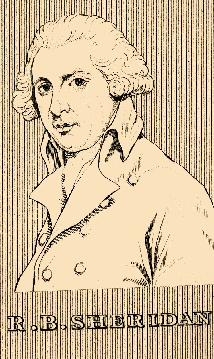 RB谢里登（RB Sheridan），1751-1816年，1830年。 作者 不明