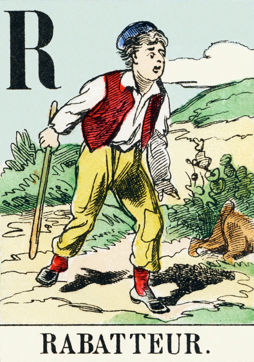 R : Rabatteur - The Hunting Alphabet，c.1890（雕刻） 作者 不明