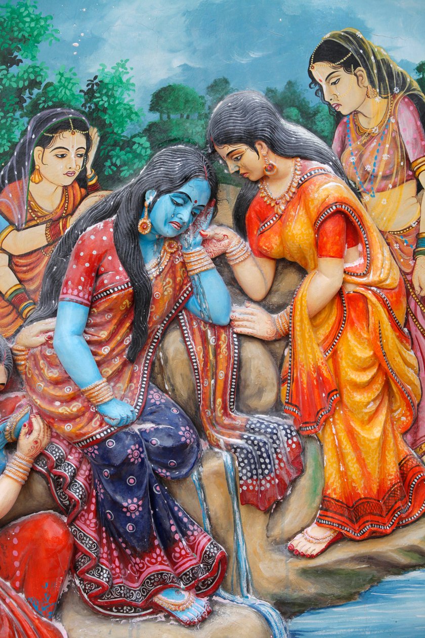 Radha crying after being separated from Krishna Vrindavan Inde 作者 不明