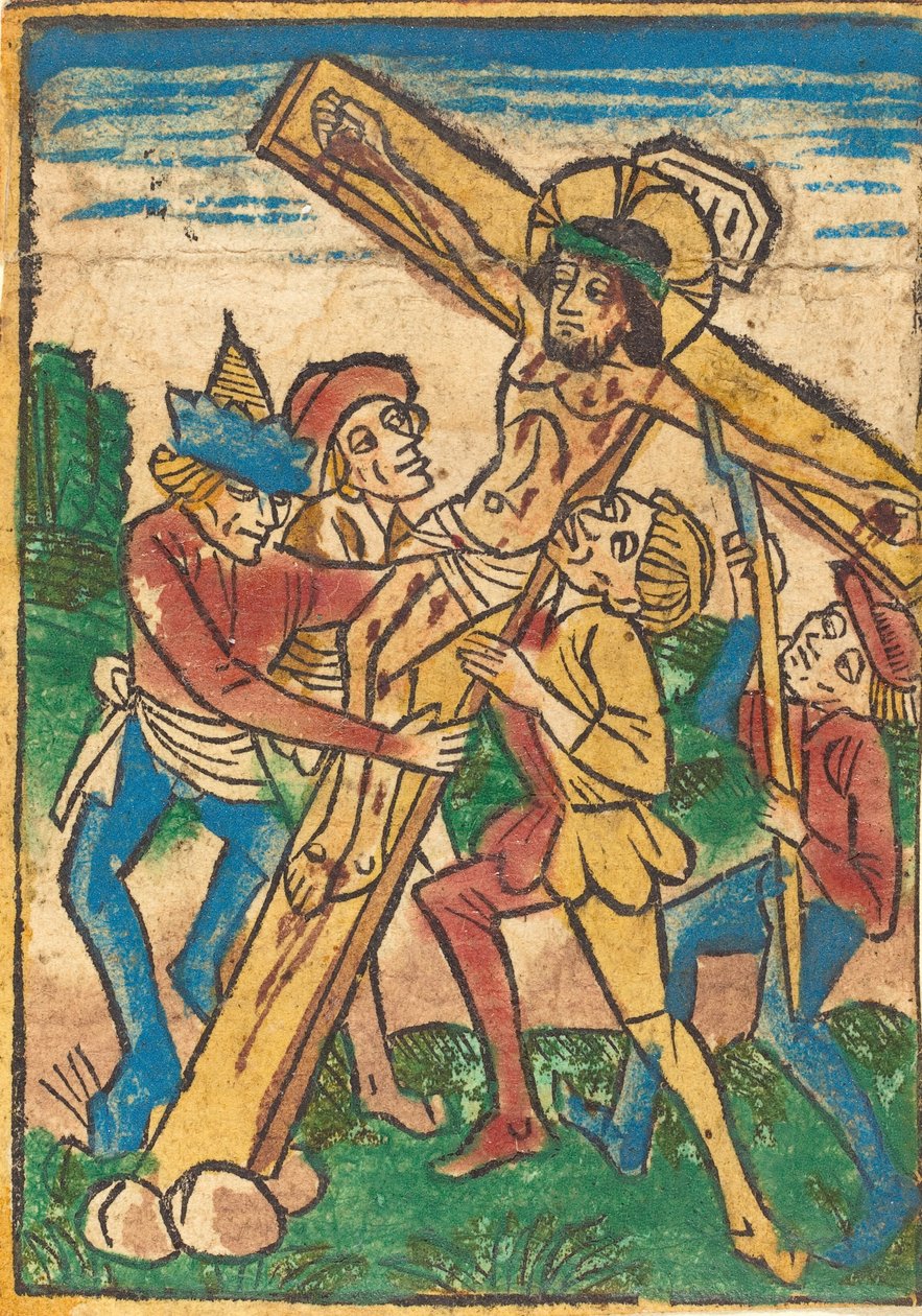 举起十字架，约1490年。 作者 不明